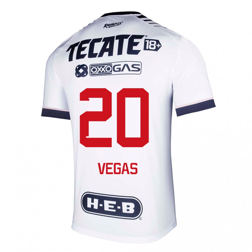 Homme Maillot Sebastian Vegas #20 Espace Blanc Tenues Domicile 2022/23 T-shirt Belgique