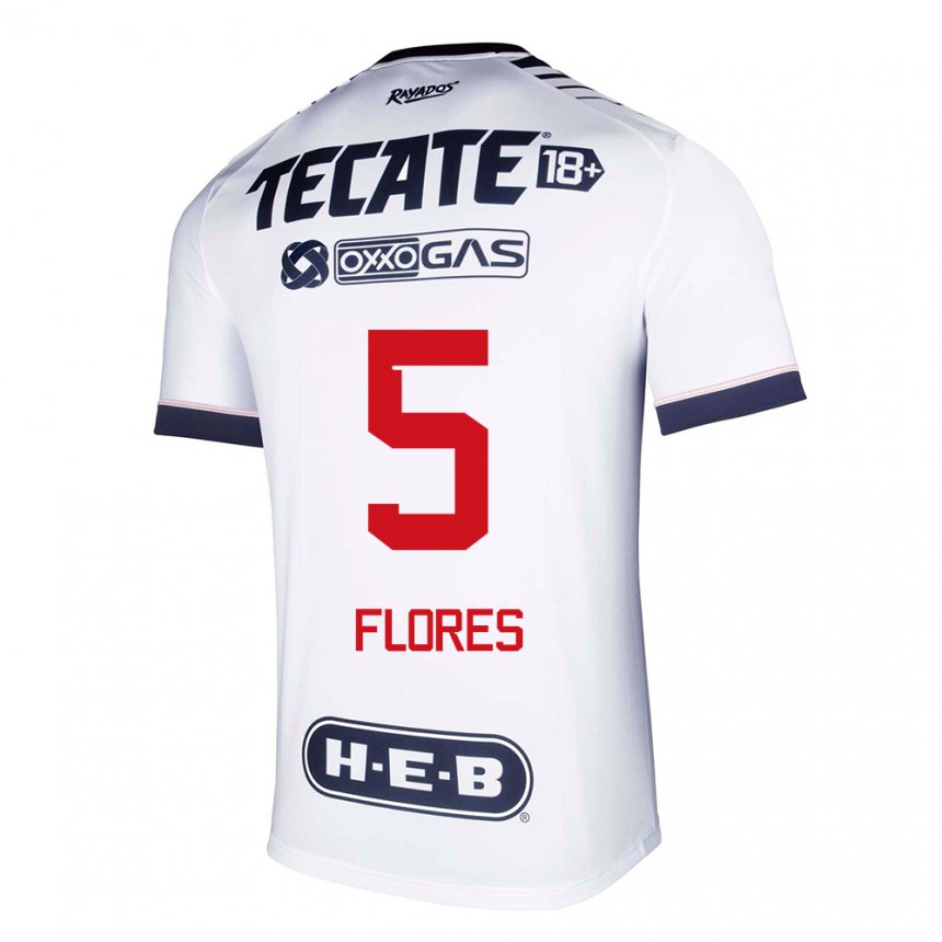 Herren Monica Flores #5 Weißer Raum Heimtrikot Trikot 2022/23 T-shirt Belgien