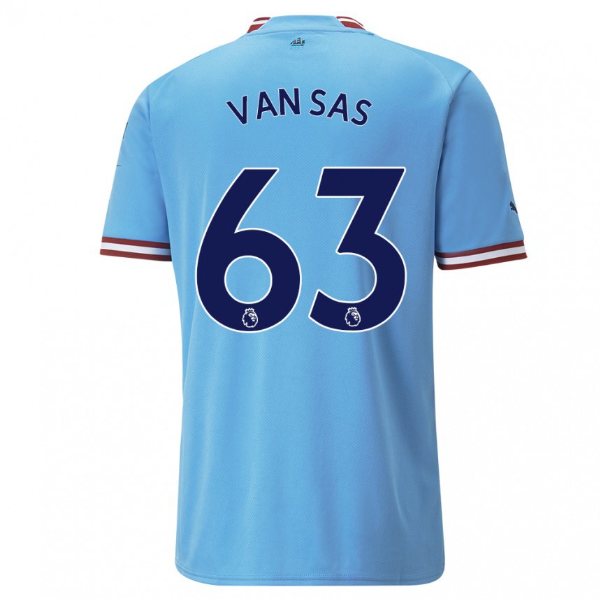 Herren Mikki Van Sas #63 Blau Rot Heimtrikot Trikot 2022/23 T-shirt Belgien