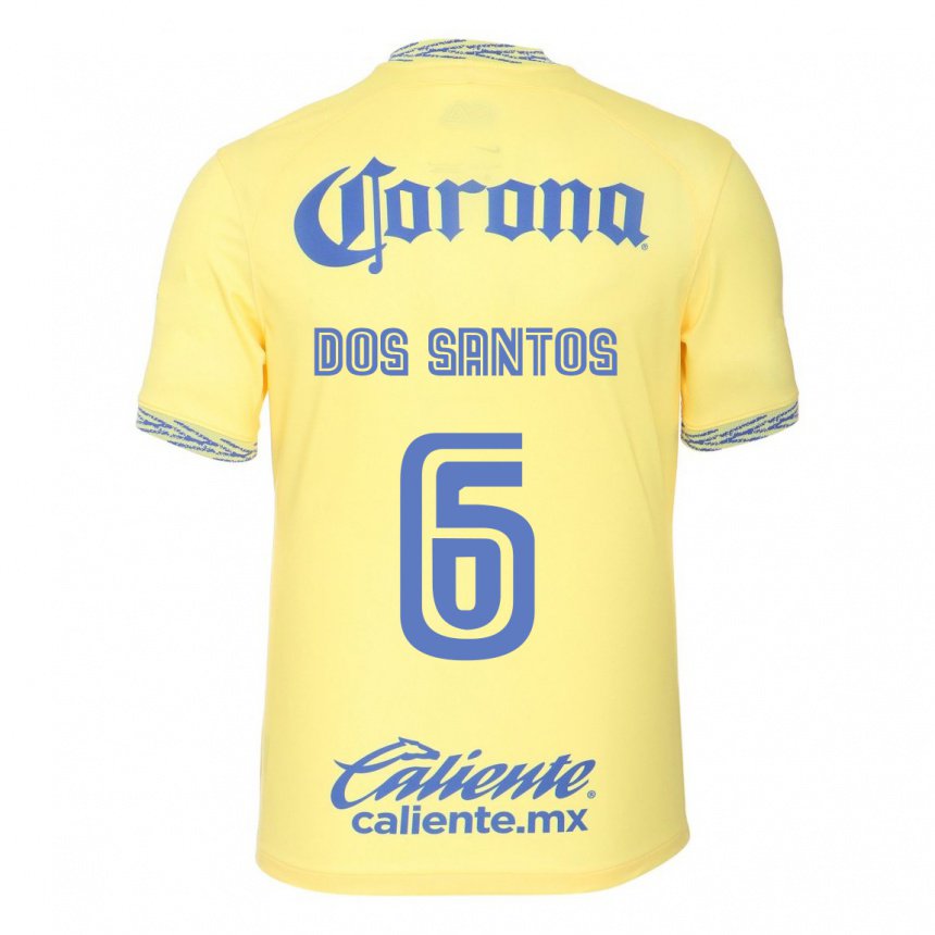 Herren Jonathan Dos Santos #6 Zitronengelb Heimtrikot Trikot 2022/23 T-shirt Belgien