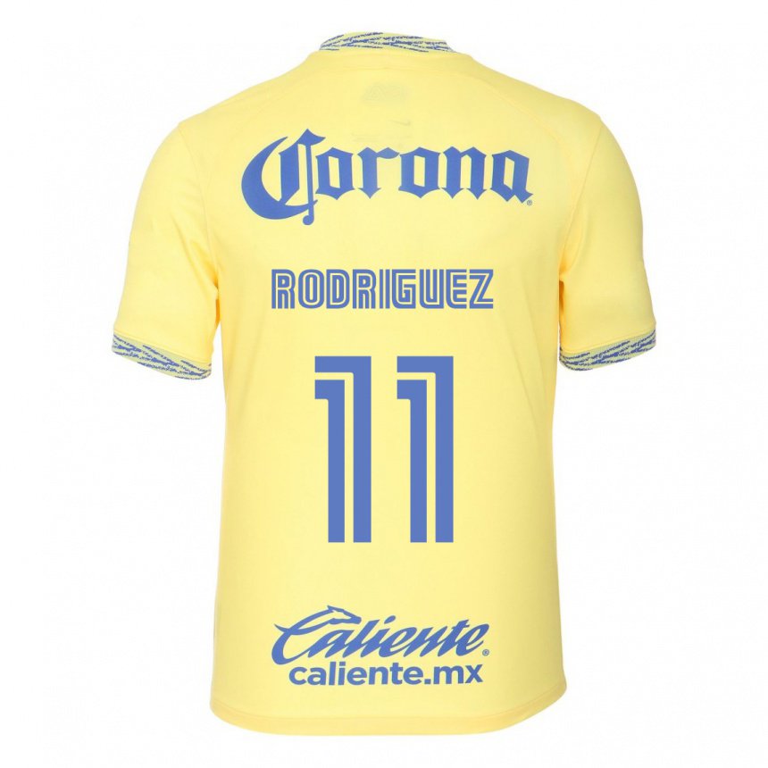 Homme Maillot Jonathan Rodriguez #11 Jaune Citron Tenues Domicile 2022/23 T-shirt Belgique
