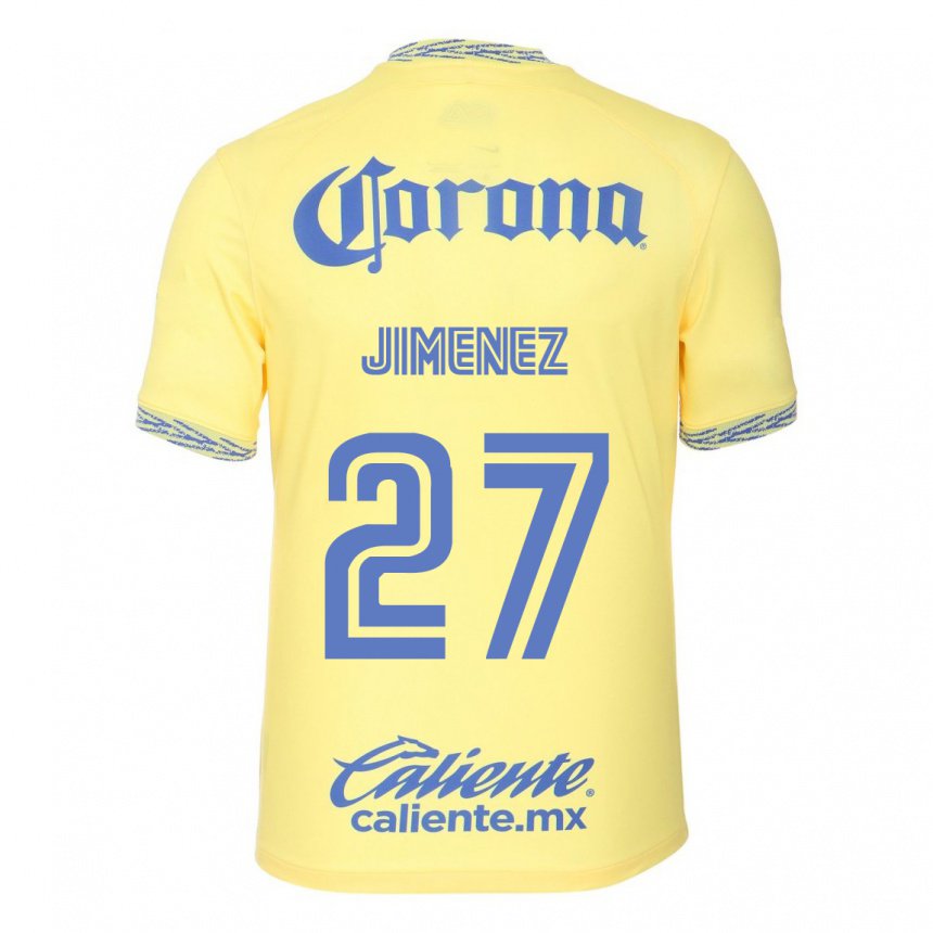 Homme Maillot Oscar Jimenez #27 Jaune Citron Tenues Domicile 2022/23 T-shirt Belgique