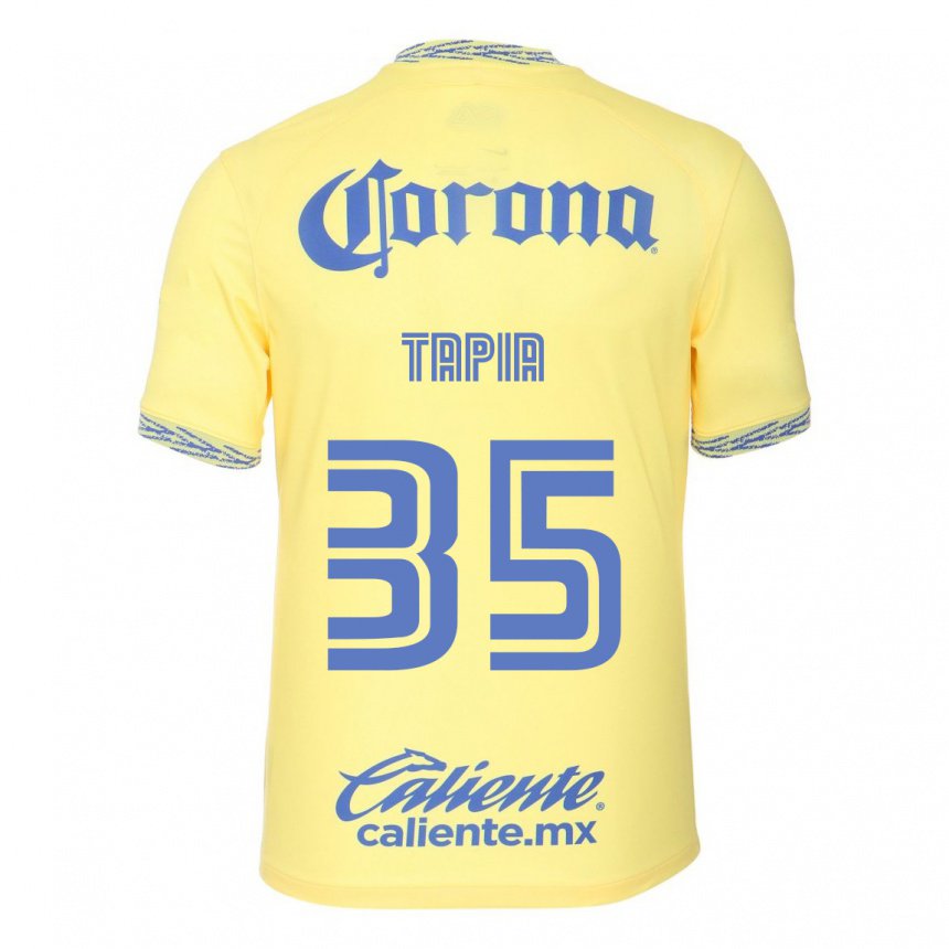 Homme Maillot Fernando Tapia #35 Jaune Citron Tenues Domicile 2022/23 T-shirt Belgique