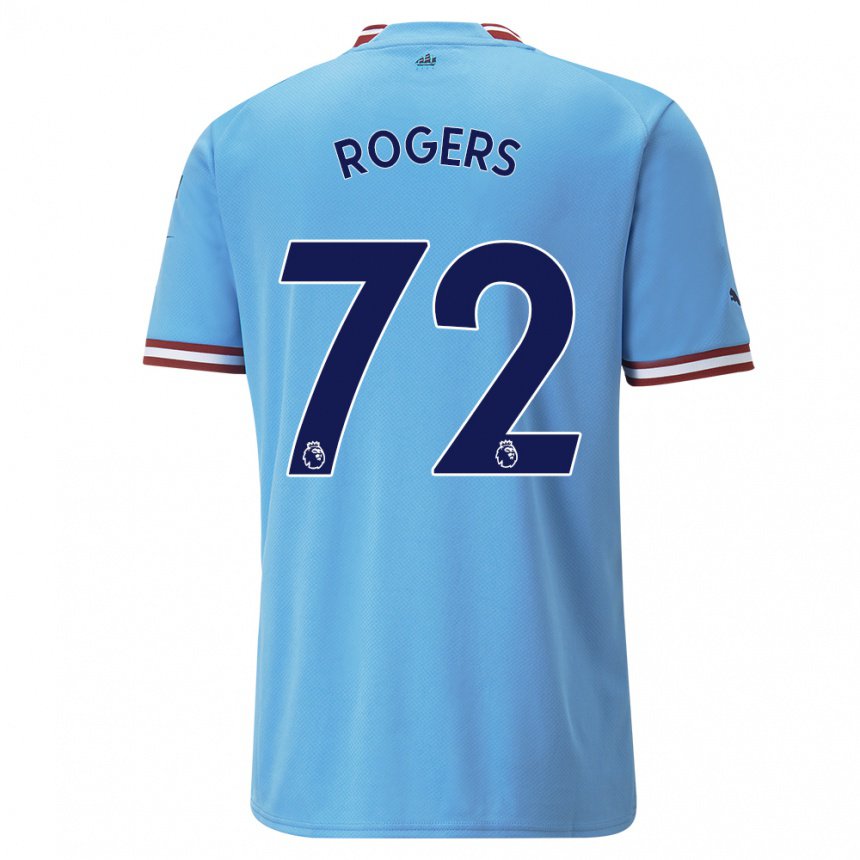 Herren Morgan Rogers #72 Blau Rot Heimtrikot Trikot 2022/23 T-shirt Belgien