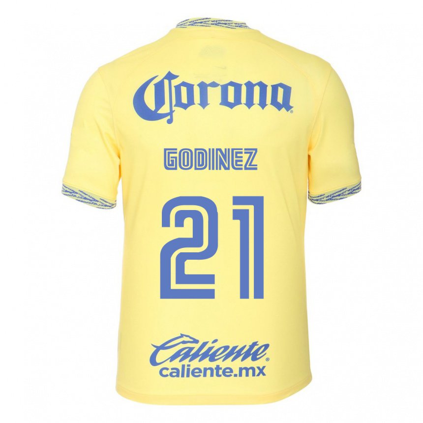 Herren Alexandra Godinez #21 Zitronengelb Heimtrikot Trikot 2022/23 T-shirt Belgien