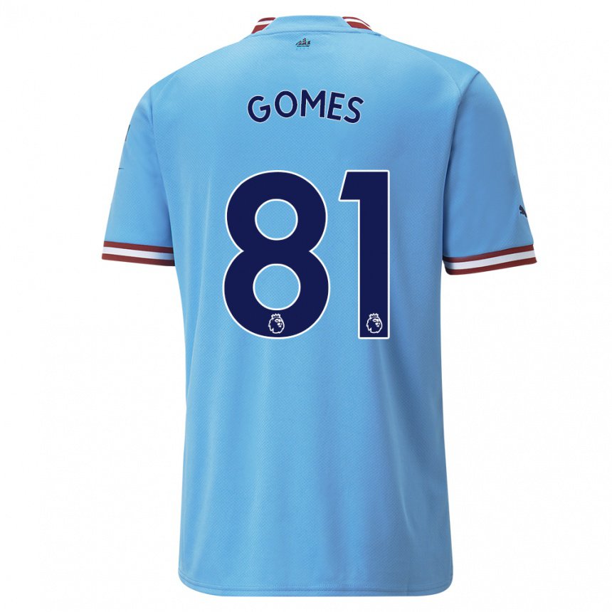 Herren Claudio Gomes #81 Blau Rot Heimtrikot Trikot 2022/23 T-shirt Belgien