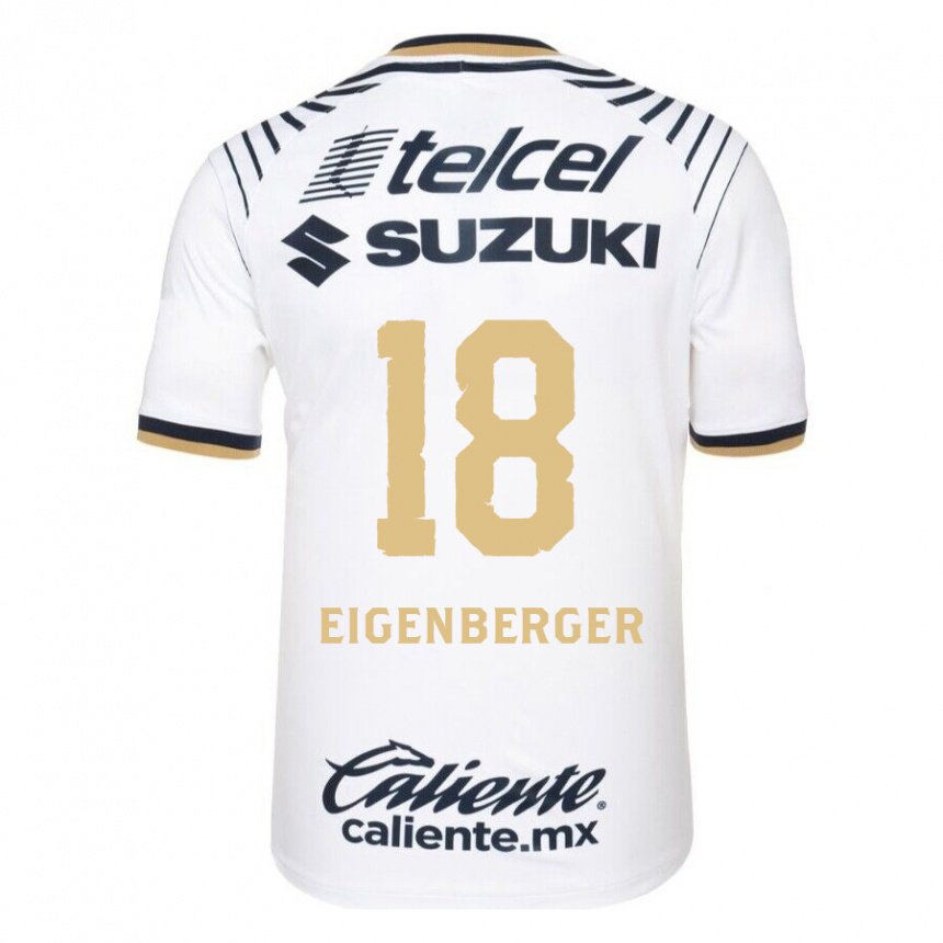 Herren Chandra Eigenberger #18 Weißes Denim Heimtrikot Trikot 2022/23 T-shirt Belgien
