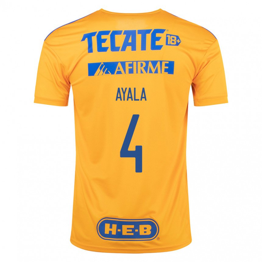 Herren Hugo Ayala #4 Hummel Gelb Heimtrikot Trikot 2022/23 T-shirt Belgien