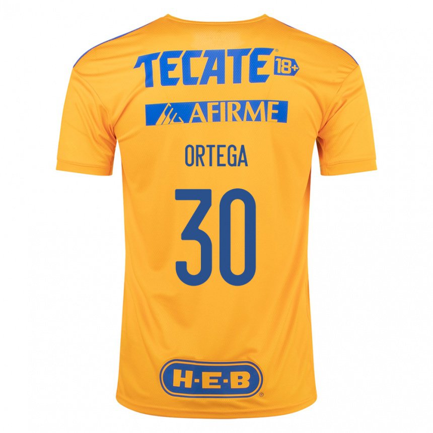 Homme Maillot Miguel Ortega #30 Bourdon Jaune Tenues Domicile 2022/23 T-shirt Belgique