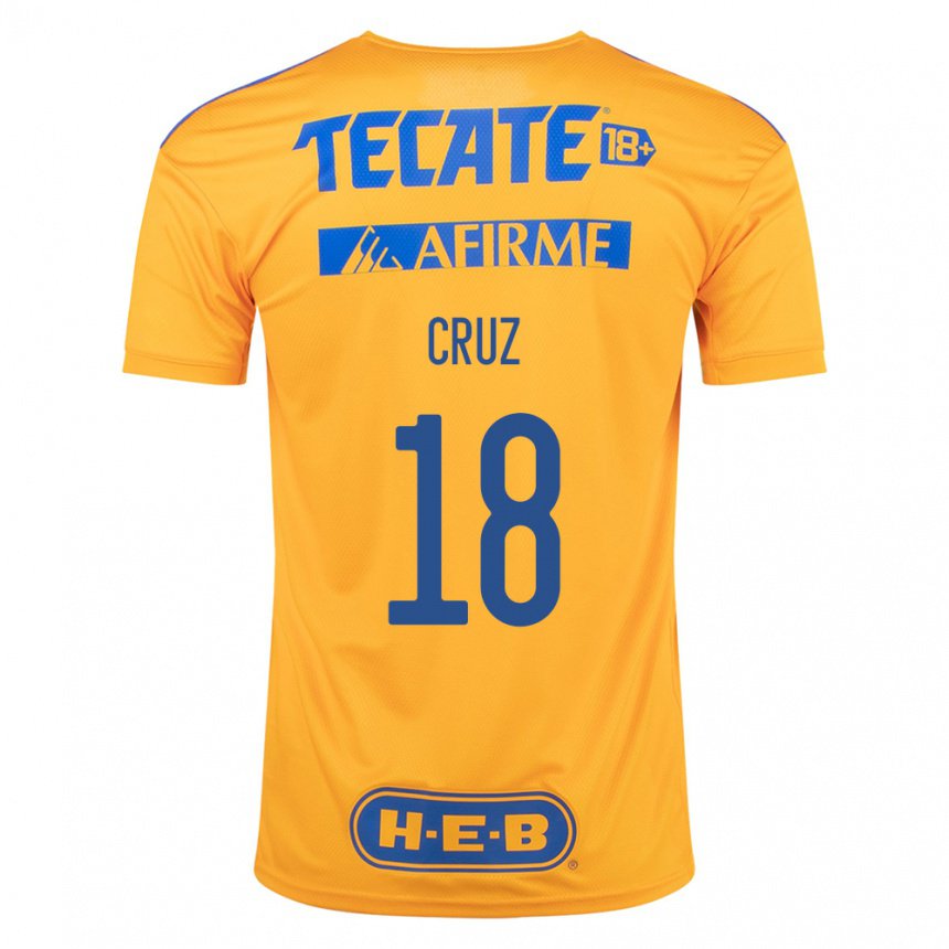 Homme Maillot Belen Cruz #18 Bourdon Jaune Tenues Domicile 2022/23 T-shirt Belgique