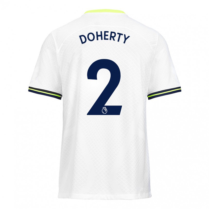 Herren Matt Doherty #2 Weiß Grün Heimtrikot Trikot 2022/23 T-shirt Belgien