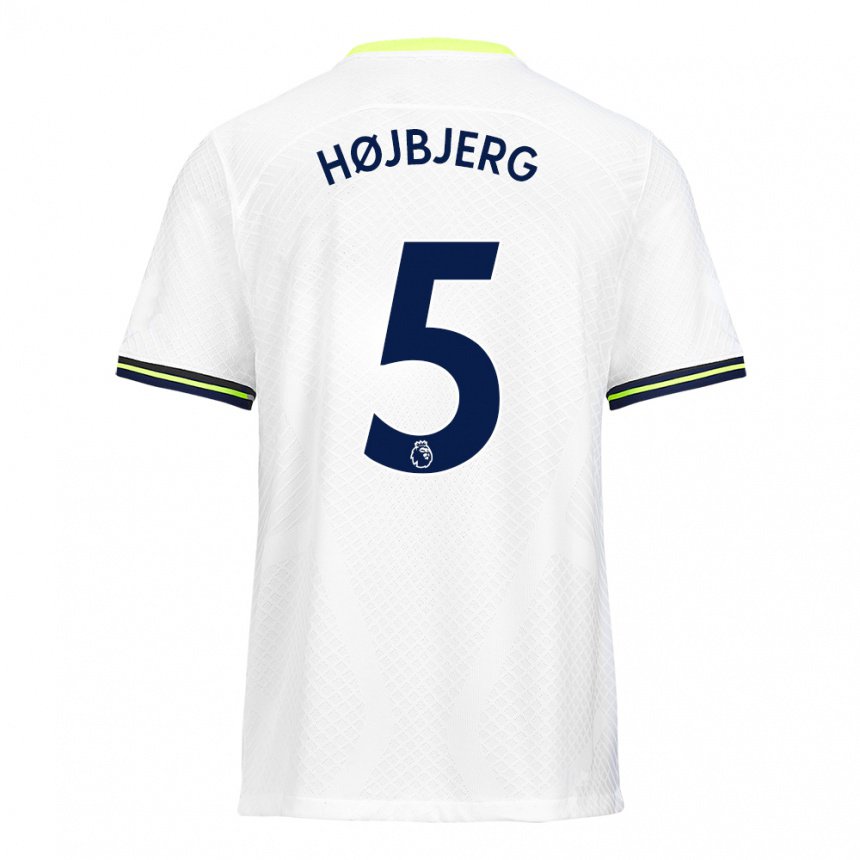 Herren Pierre Emile Hojbjerg #5 Weiß Grün Heimtrikot Trikot 2022/23 T-shirt Belgien