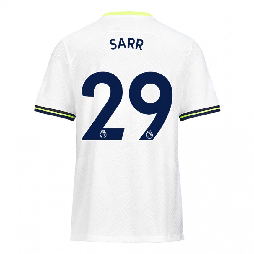 Homme Maillot Pape Matar Sarr #29 Blanc Vert Tenues Domicile 2022/23 T-shirt Belgique