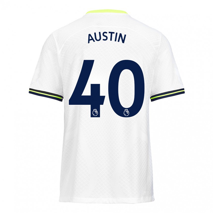 Herren Brandon Austin #40 Weiß Grün Heimtrikot Trikot 2022/23 T-shirt Belgien