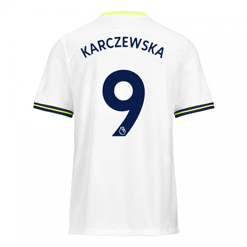 Herren Nikola Karczewska #9 Weiß Grün Heimtrikot Trikot 2022/23 T-shirt Belgien