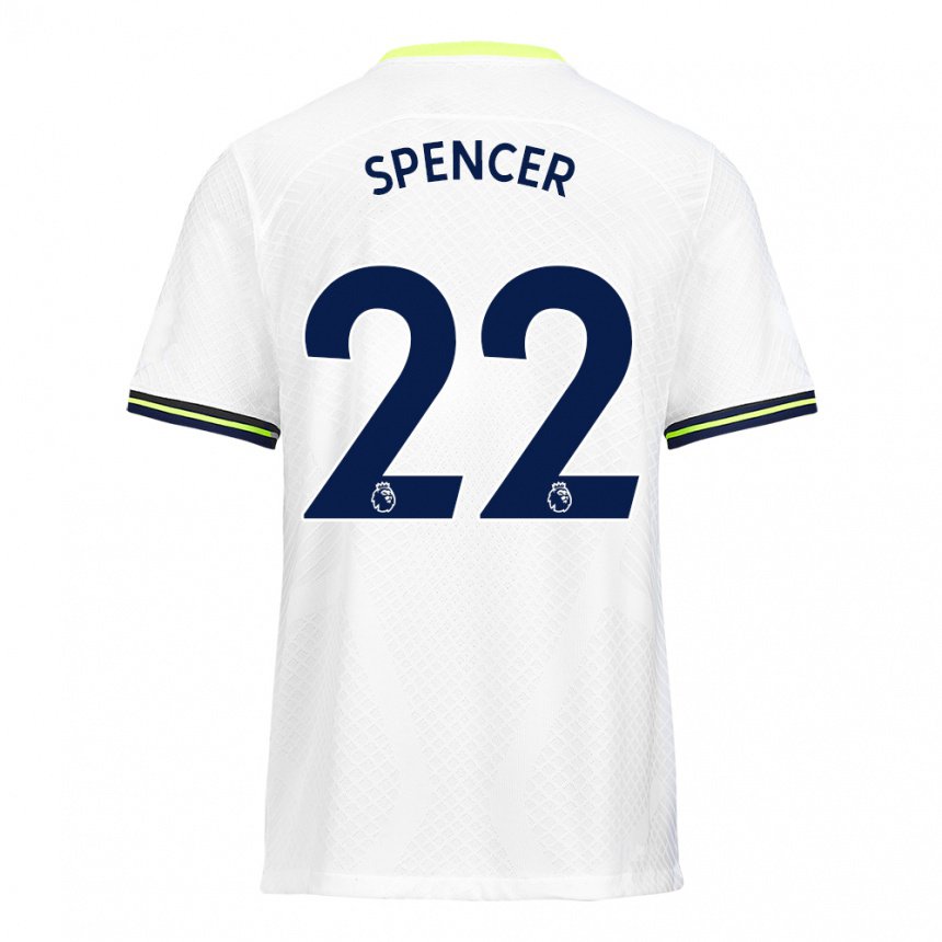 Herren Rebecca Spencer #22 Weiß Grün Heimtrikot Trikot 2022/23 T-shirt Belgien