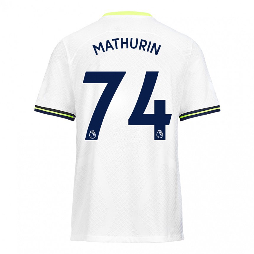 Herren Roshaun Mathurin #74 Weiß Grün Heimtrikot Trikot 2022/23 T-shirt Belgien