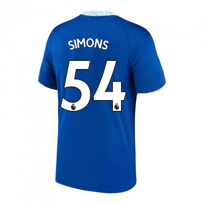 Herren Xavier Simons #54 Dunkelblau Heimtrikot Trikot 2022/23 T-shirt Belgien