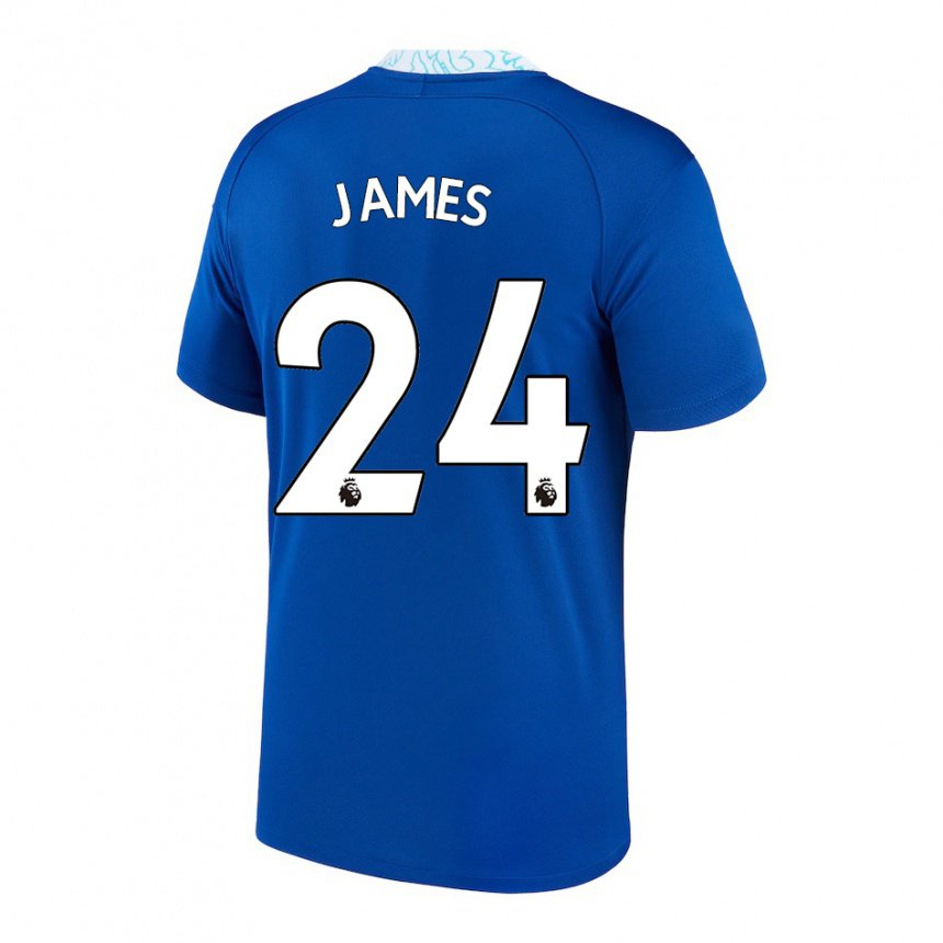Homme Maillot Reece James #24 Bleu Foncé Tenues Domicile 2022/23 T-shirt Belgique