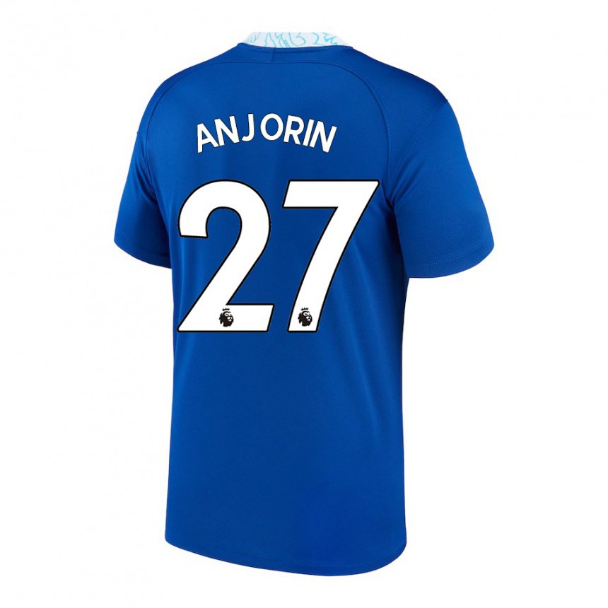 Homme Maillot Tino Anjorin #27 Bleu Foncé Tenues Domicile 2022/23 T-shirt Belgique