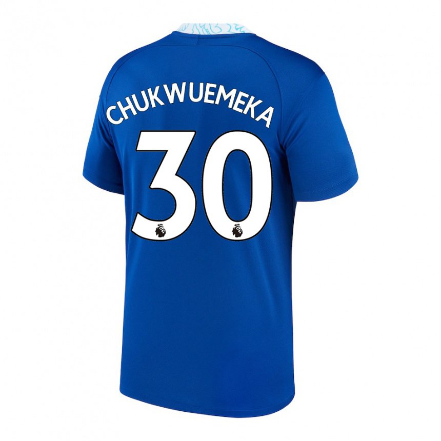 Herren Carney Chukwuemeka #30 Dunkelblau Heimtrikot Trikot 2022/23 T-shirt Belgien