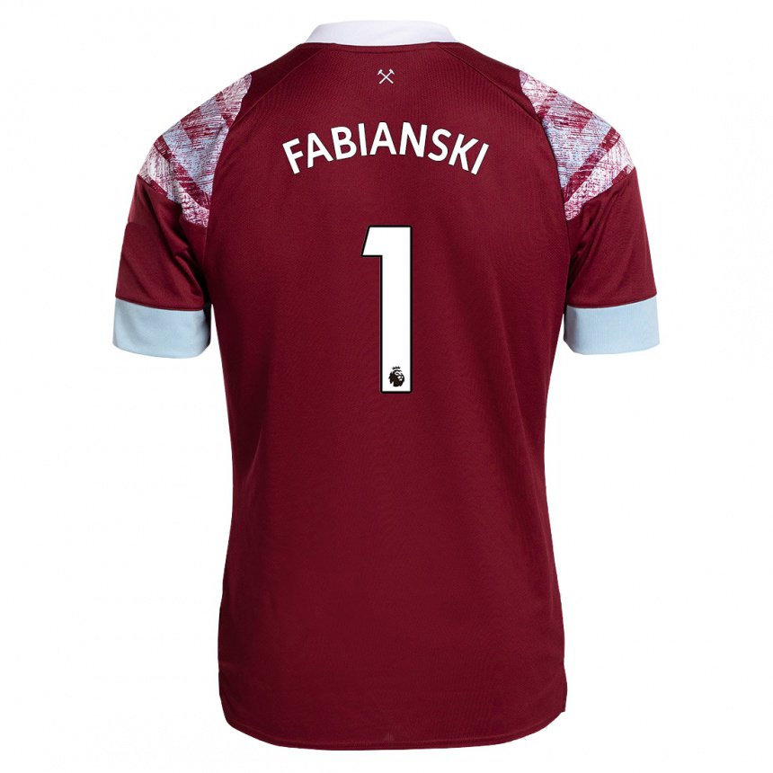 Herren Lukasz Fabianski #1 Rotwein Heimtrikot Trikot 2022/23 T-shirt Belgien