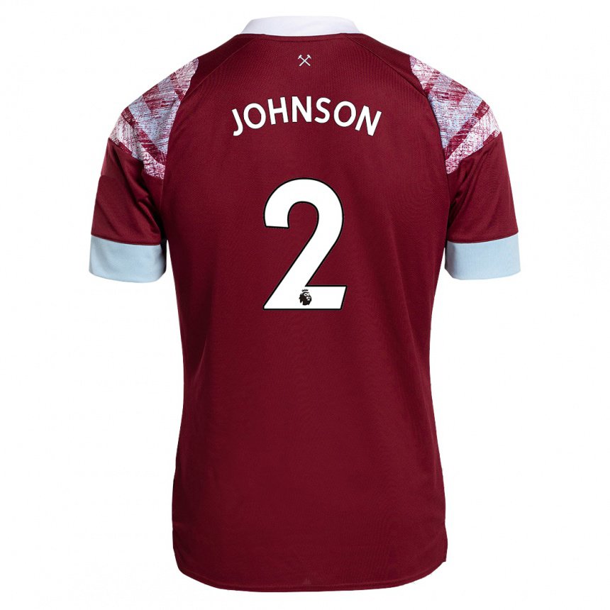 Homme Maillot Ben Johnson #2 Bordeaux Tenues Domicile 2022/23 T-shirt Belgique