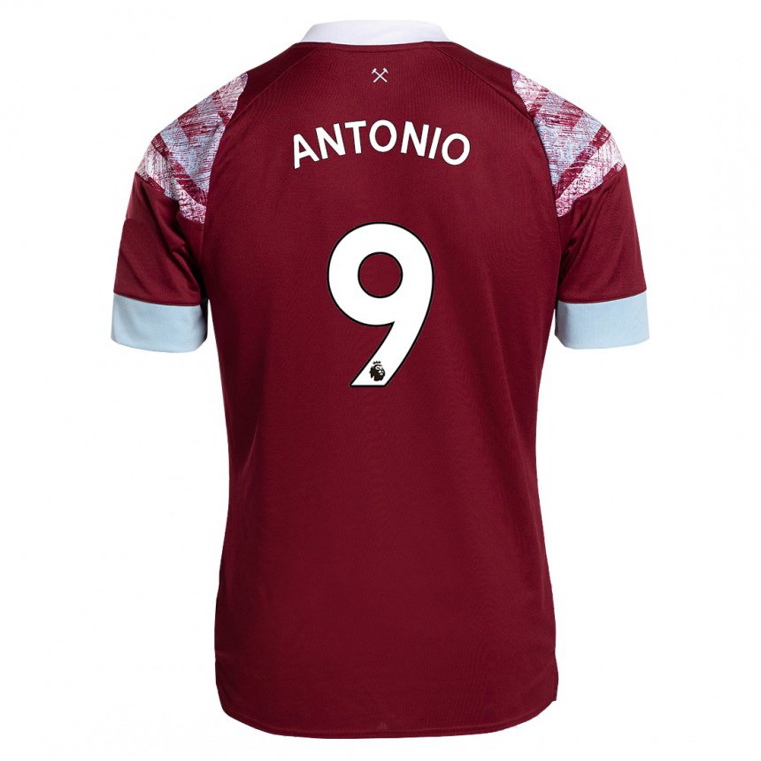 Herren Michail Antonio #9 Rotwein Heimtrikot Trikot 2022/23 T-shirt Belgien