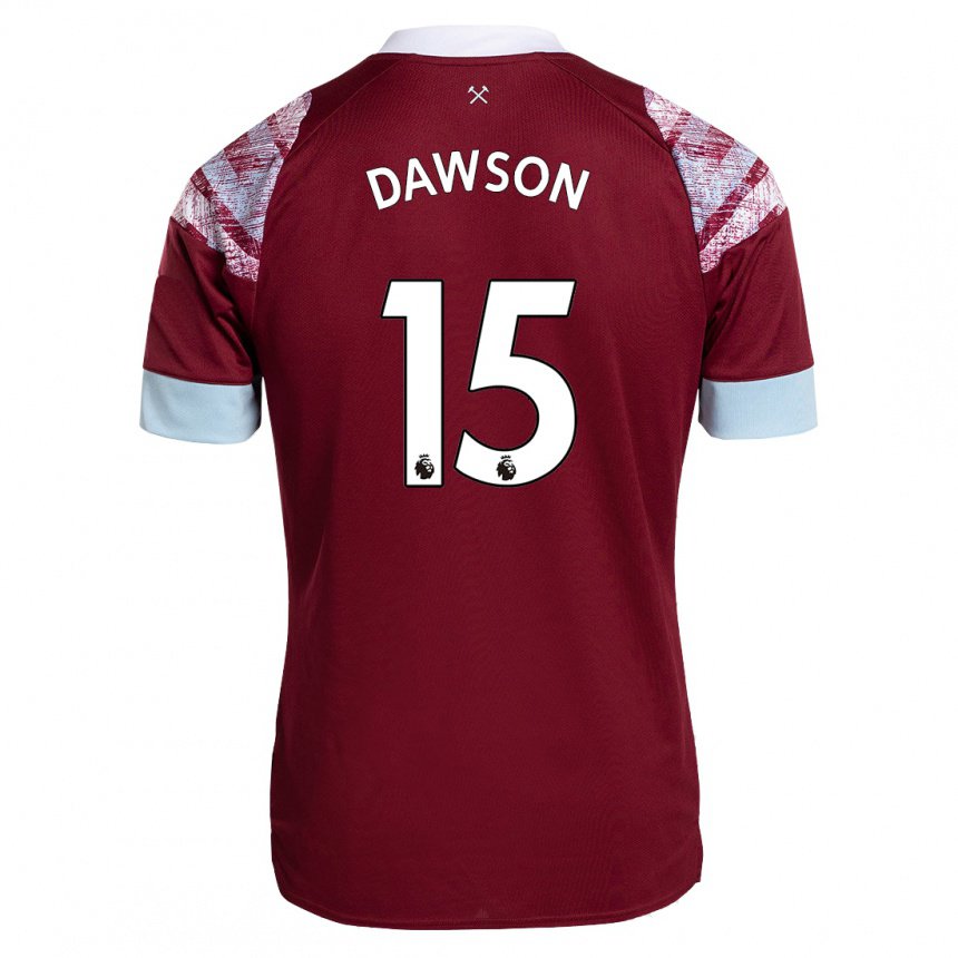 Homme Maillot Craig Dawson #15 Bordeaux Tenues Domicile 2022/23 T-shirt Belgique