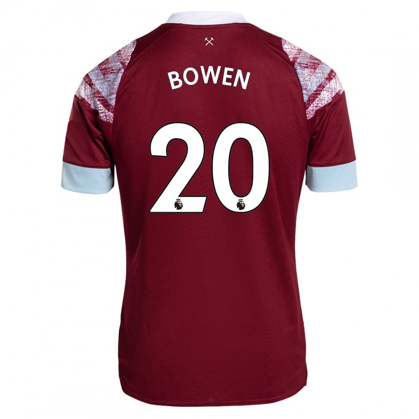 Homme Maillot Jarrod Bowen #20 Bordeaux Tenues Domicile 2022/23 T-shirt Belgique
