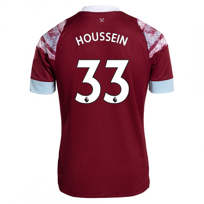 Herren Halle Houssein #33 Rotwein Heimtrikot Trikot 2022/23 T-shirt Belgien