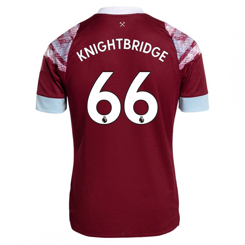 Herren Jacob Knightbridge #66 Rotwein Heimtrikot Trikot 2022/23 T-shirt Belgien