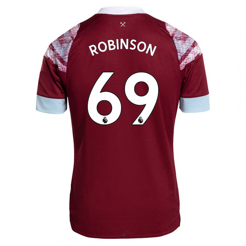 Homme Maillot Junior Robinson #69 Bordeaux Tenues Domicile 2022/23 T-shirt Belgique