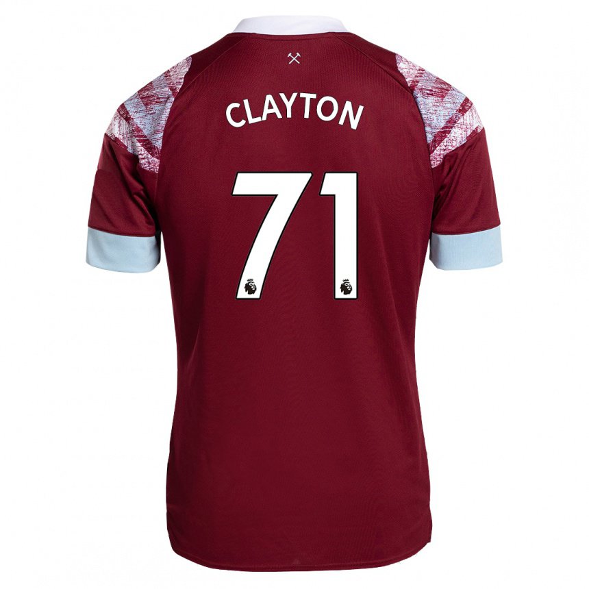 Herren Regan Clayton #71 Rotwein Heimtrikot Trikot 2022/23 T-shirt Belgien