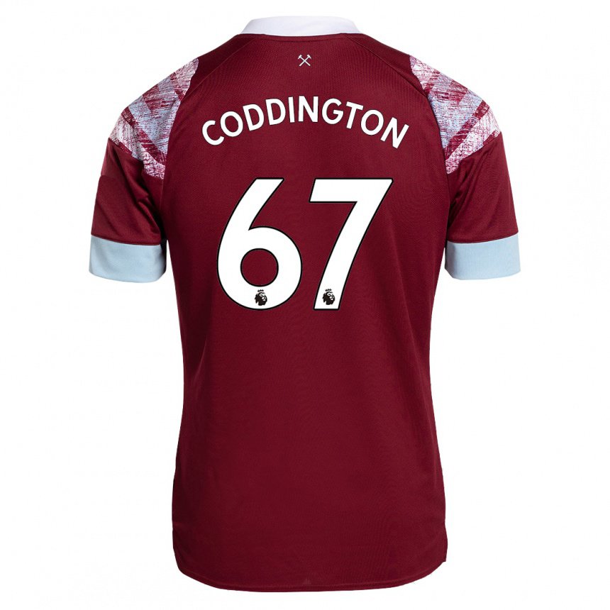 Herren Remy Coddington #67 Rotwein Heimtrikot Trikot 2022/23 T-shirt Belgien