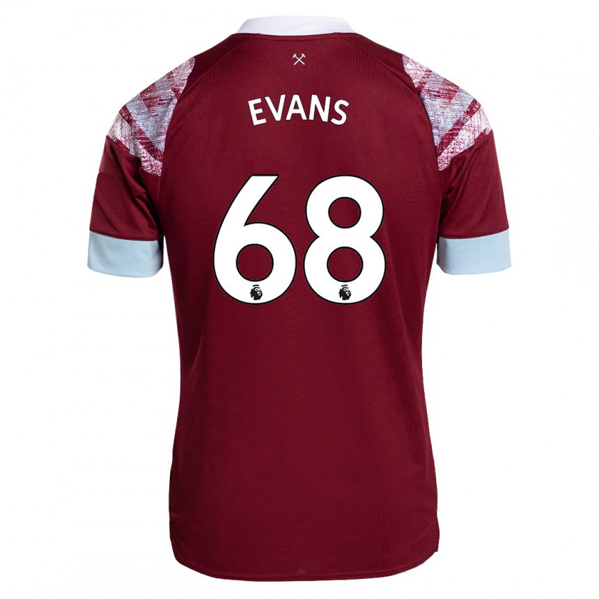 Herren Isaac Evans #68 Rotwein Heimtrikot Trikot 2022/23 T-shirt Belgien