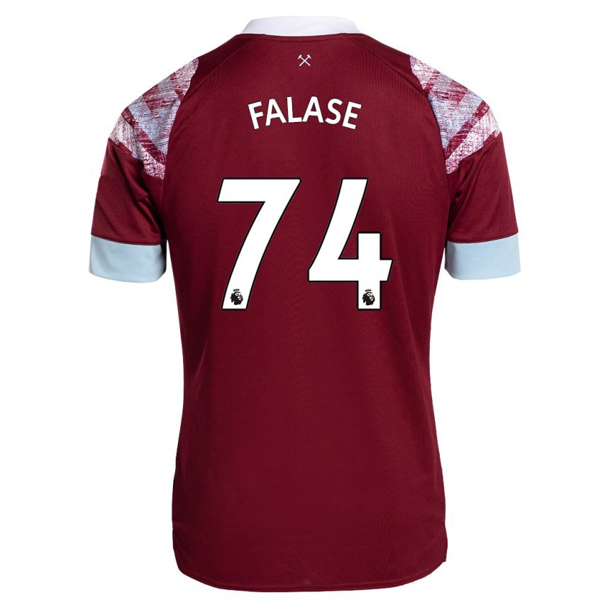 Herren Asher Falase #74 Rotwein Heimtrikot Trikot 2022/23 T-shirt Belgien