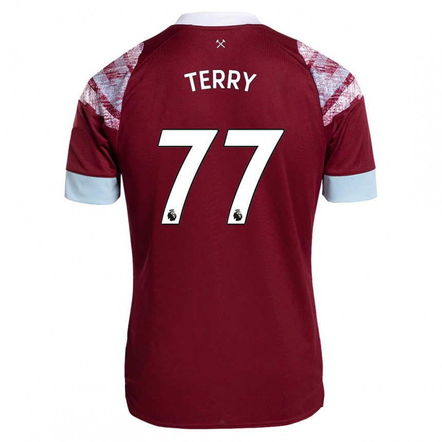 Herren Mason Terry #77 Rotwein Heimtrikot Trikot 2022/23 T-shirt Belgien