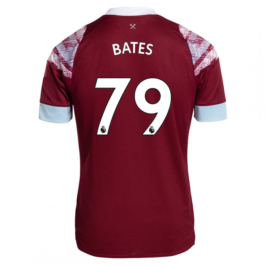 Herren Billy Bates #79 Rotwein Heimtrikot Trikot 2022/23 T-shirt Belgien