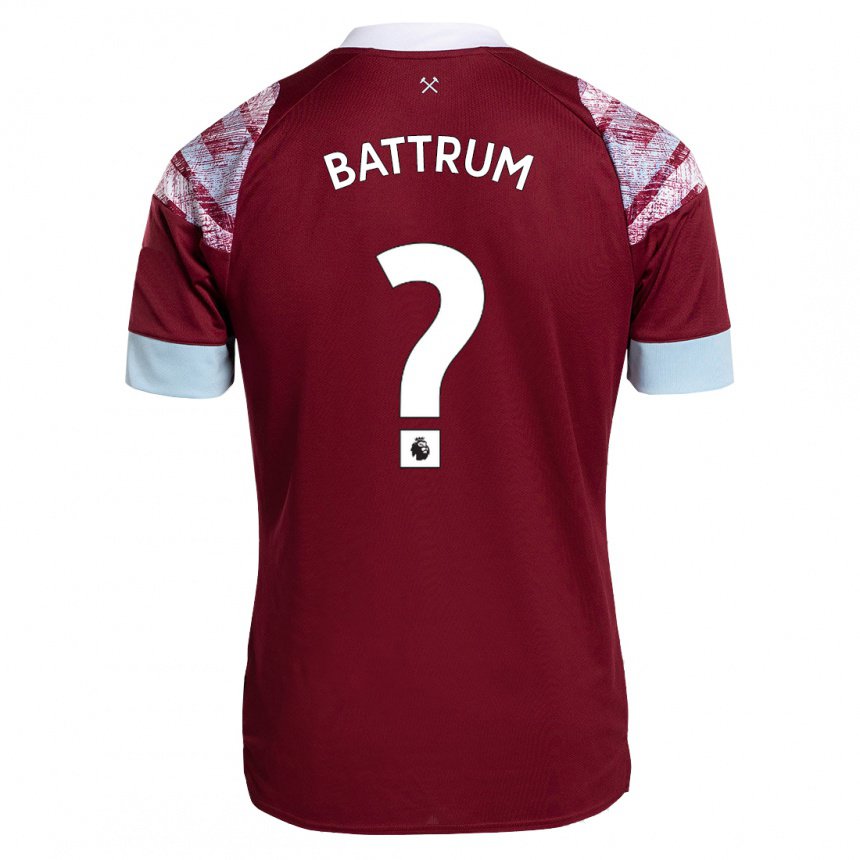 Herren Ryan Battrum #0 Rotwein Heimtrikot Trikot 2022/23 T-shirt Belgien