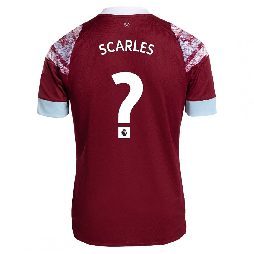Herren Oliver Scarles #0 Rotwein Heimtrikot Trikot 2022/23 T-shirt Belgien