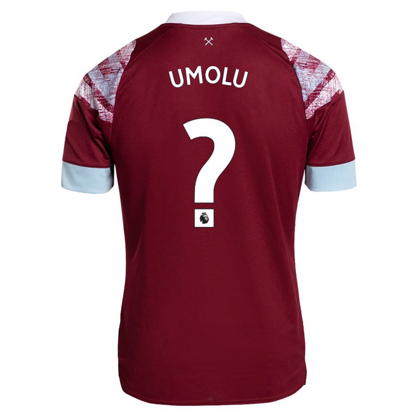 Herren Jemiah Umolu #0 Rotwein Heimtrikot Trikot 2022/23 T-shirt Belgien