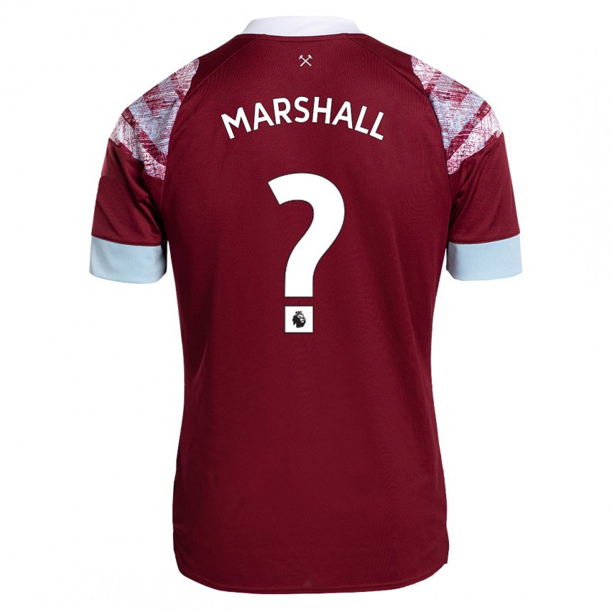 Herren Callum Marshall #0 Rotwein Heimtrikot Trikot 2022/23 T-shirt Belgien