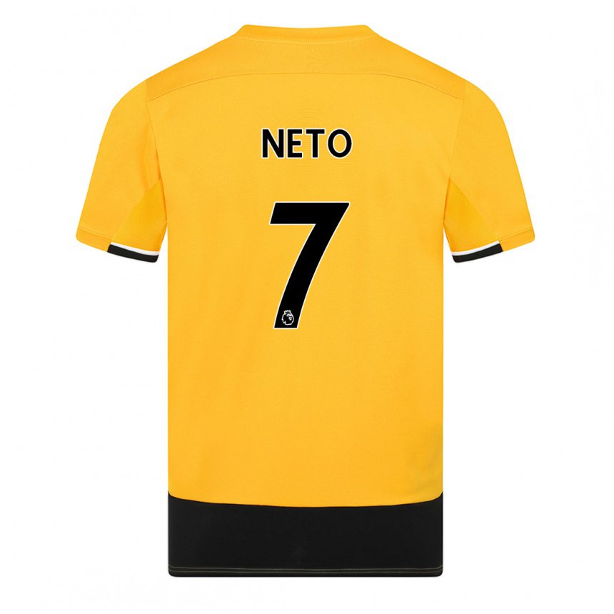 Herren Pedro Neto #7 Gelb Schwarz Heimtrikot Trikot 2022/23 T-shirt Belgien