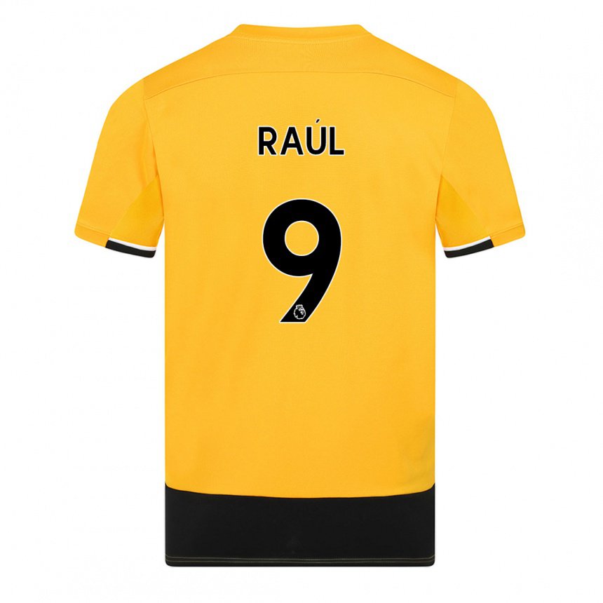 Herren Raul Jimenez #9 Gelb Schwarz Heimtrikot Trikot 2022/23 T-shirt Belgien