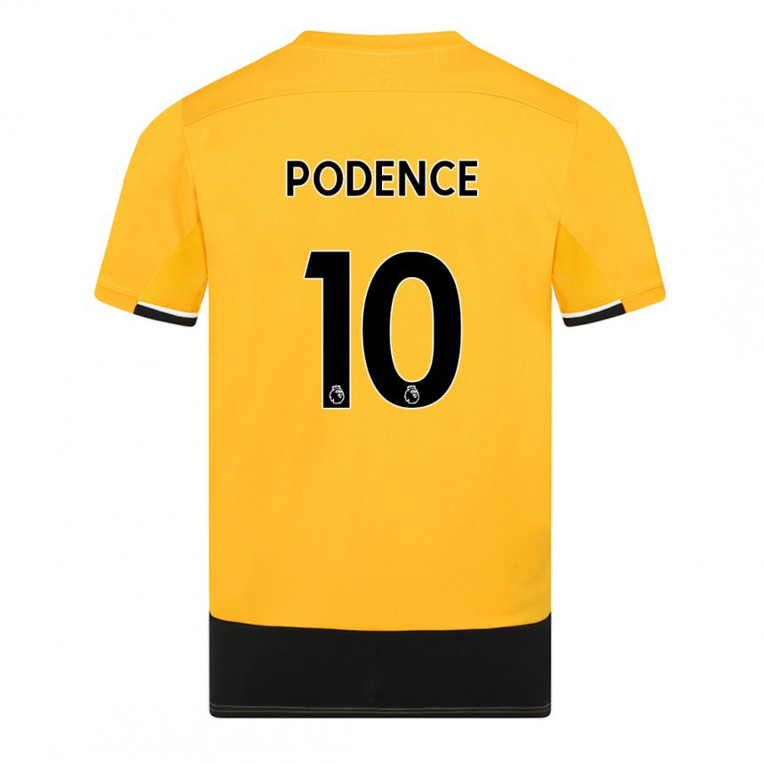 Herren Daniel Podence #10 Gelb Schwarz Heimtrikot Trikot 2022/23 T-shirt Belgien