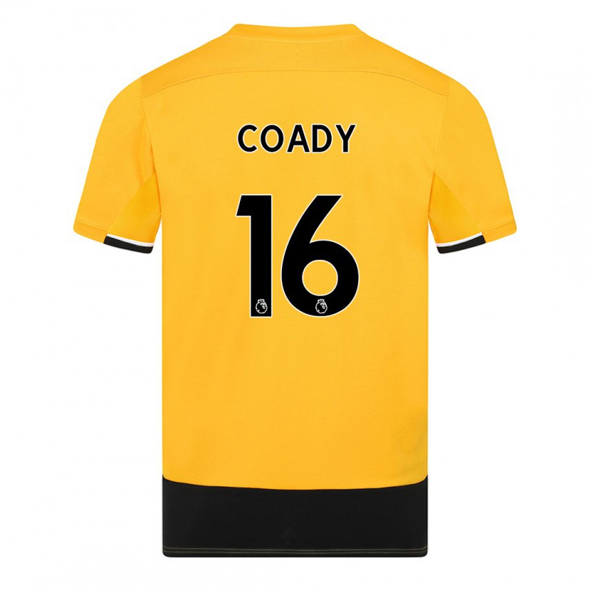 Herren Conor Coady #16 Gelb Schwarz Heimtrikot Trikot 2022/23 T-shirt Belgien