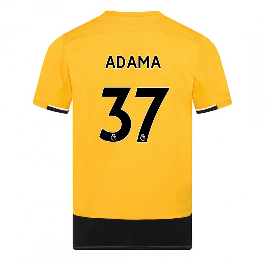 Homme Maillot Adama Traore #37 Jaune Noir Tenues Domicile 2022/23 T-shirt Belgique