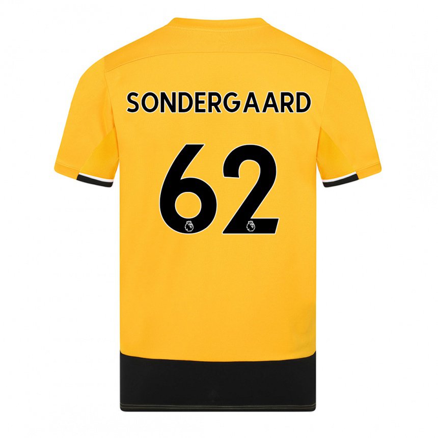 Homme Maillot Andreas Sondergaard #62 Jaune Noir Tenues Domicile 2022/23 T-shirt Belgique