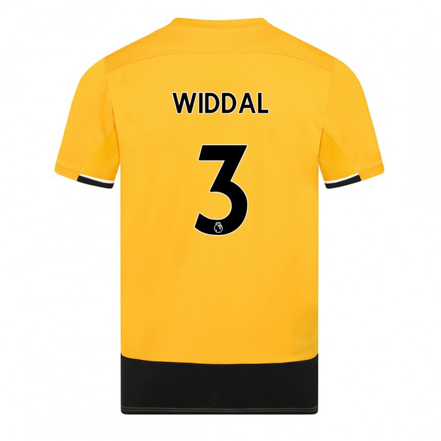 Herren Natalie Widdal #3 Gelb Schwarz Heimtrikot Trikot 2022/23 T-shirt Belgien
